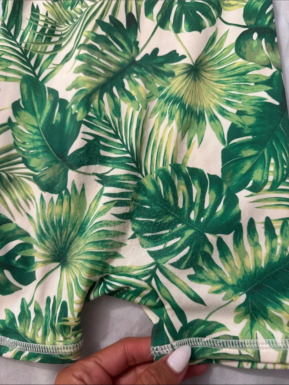 Janie and Jack tropical leaf Rash Guard One-Piece Swimsuit 12-18 months